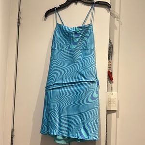 Turquoise blue Zara mini dress